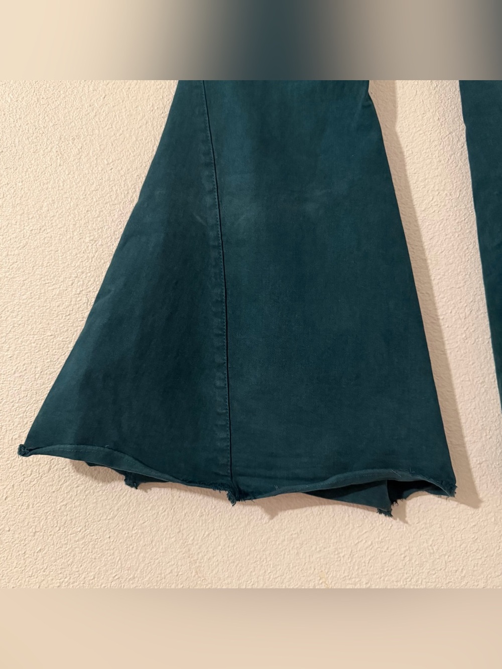 Shyanne Womens Boho Country Flare Western Bell Bottom Teal Jeans Size 29/34 - Picture 11 of 15